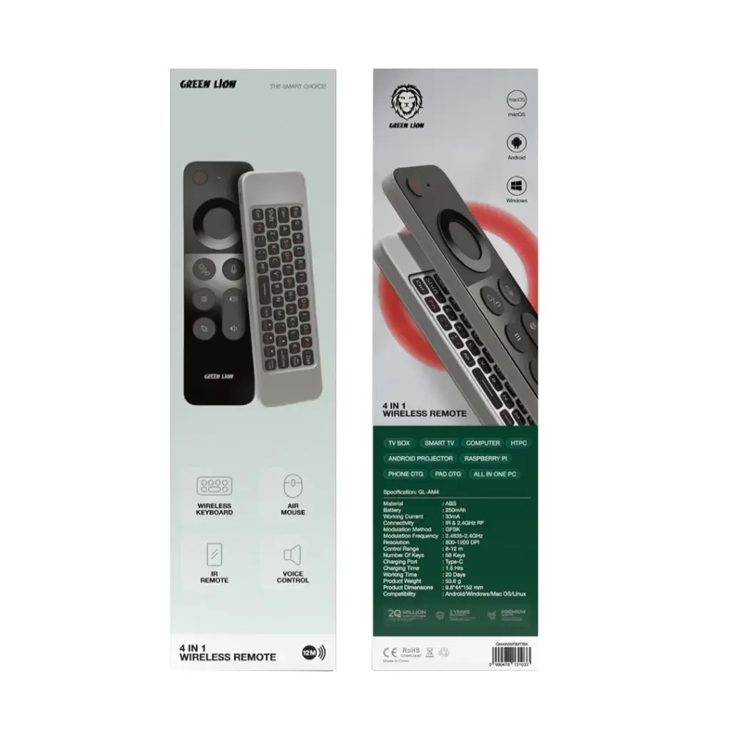 ریموت کنترل و کیبورد گرین لاین Green Lion 4 in 1 Wireless Remote With Keyboard